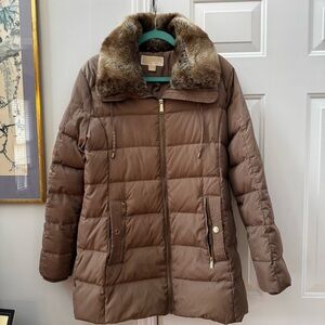 MICHAEL Michael Kors Puffer Coat with Faux Fur
